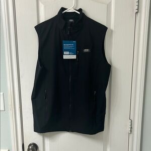 Black performance Vest with High Collar and Zipper